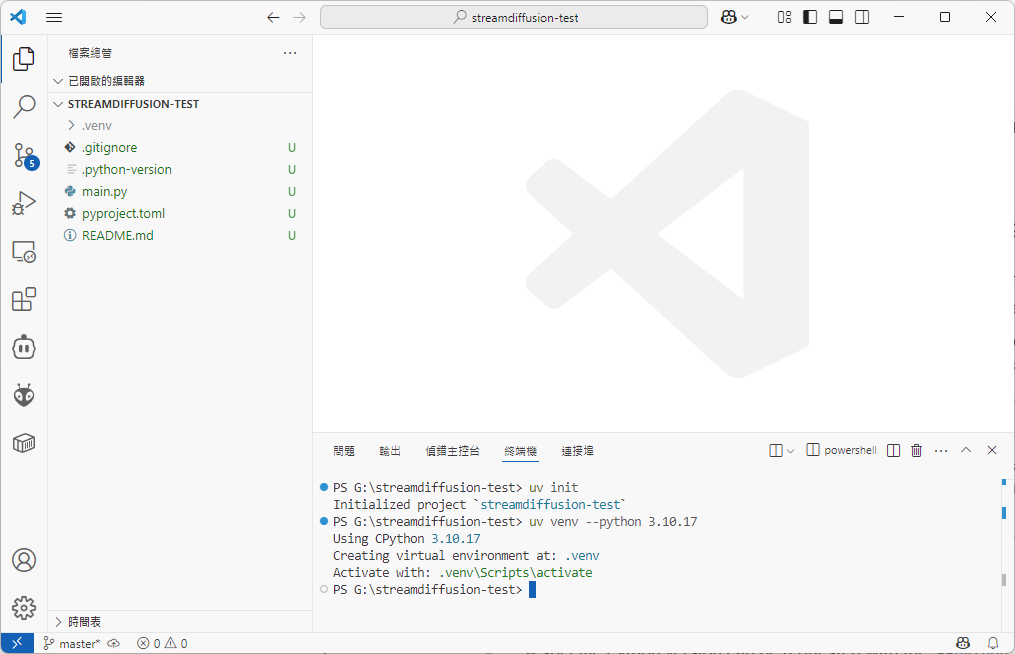 用uv建立Python專案後，資料夾內多出了許多檔案