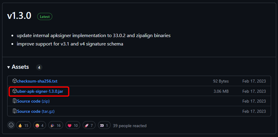 uber-apk-signer的GitHub下載位置