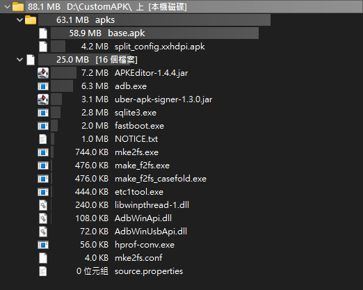 Windows資料夾樹狀圖