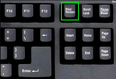 一個鍵盤，PrintScreen被框選